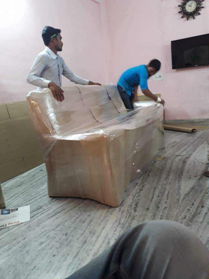 Corrugated sheet packing for sofa protection during house shifting in Madurai