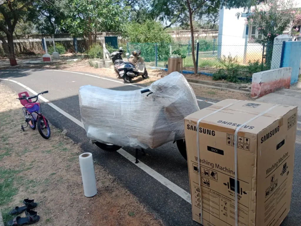 Household goods packed in strong cartons in Madurai