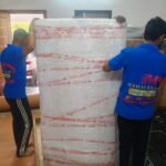 Double door refrigerator packed with bubble wrap thermocol and protective sheet in Paramakudi